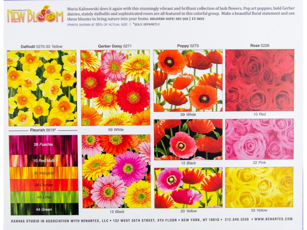 Набор лоскутов 50x55см New Bloom